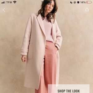 Sezane Mederick Coat Powder Pink - Size 12